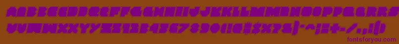 Vxrocketacadital Font – Purple Fonts on Brown Background