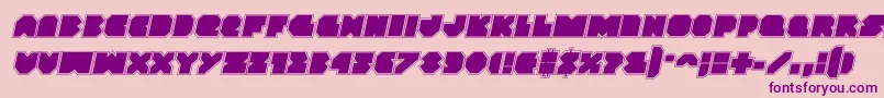 Vxrocketacadital Font – Purple Fonts on Pink Background