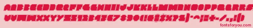 Vxrocketacadital Font – Red Fonts on Pink Background