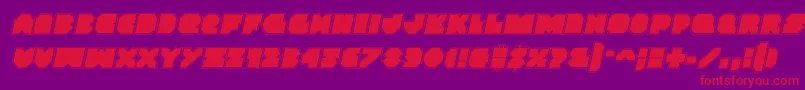 Vxrocketacadital Font – Red Fonts on Purple Background