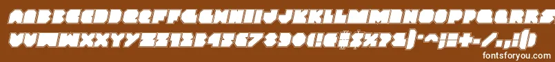 Vxrocketacadital Font – White Fonts on Brown Background
