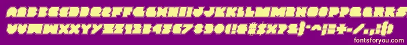 Vxrocketacadital Font – Yellow Fonts on Purple Background