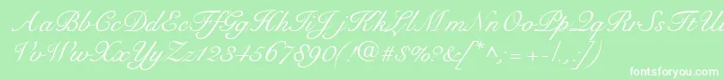 RoundhandRegularDb Font – White Fonts on Green Background
