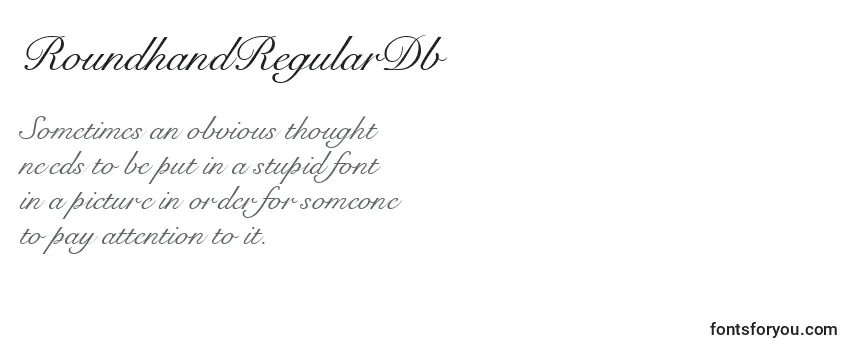 Шрифт RoundhandRegularDb