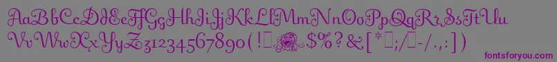 Шрифт FlingLetPlain.1.0 – фиолетовые шрифты на сером фоне