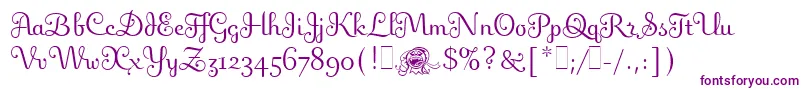 Шрифт FlingLetPlain.1.0 – фиолетовые шрифты на белом фоне
