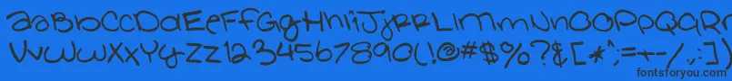 GlathenGirl Font – Black Fonts on Blue Background