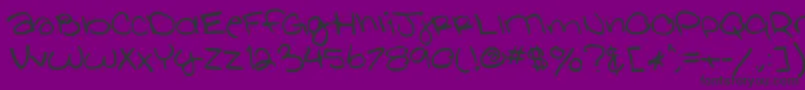 GlathenGirl-Schriftart – Schwarze Schriften auf violettem Hintergrund