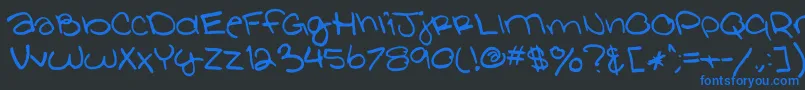 GlathenGirl Font – Blue Fonts on Black Background