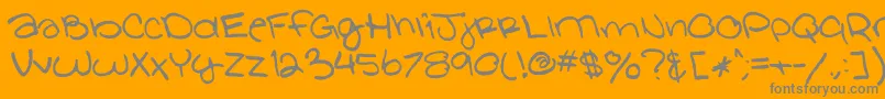 GlathenGirl-Schriftart – Graue Schriften auf orangefarbenem Hintergrund