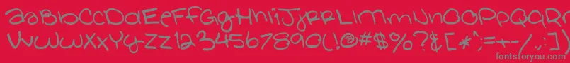 GlathenGirl Font – Gray Fonts on Red Background