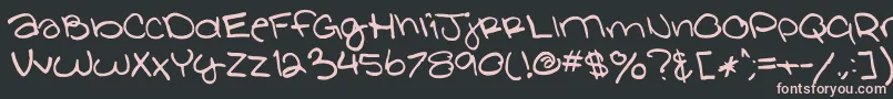 GlathenGirl Font – Pink Fonts on Black Background