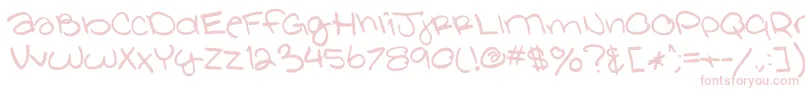 GlathenGirl-fontti – vaaleanpunaiset fontit valkoisella taustalla