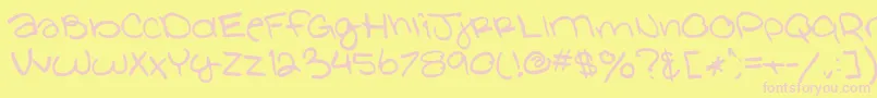 GlathenGirl Font – Pink Fonts on Yellow Background