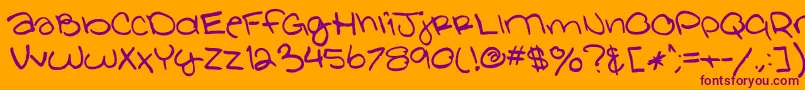 GlathenGirl Font – Purple Fonts on Orange Background