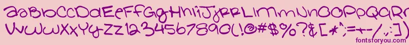 GlathenGirl Font – Purple Fonts on Pink Background