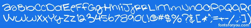 フォントGlathenGirl – 青い背景に白い文字