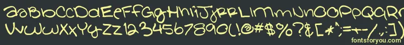 GlathenGirl Font – Yellow Fonts on Black Background