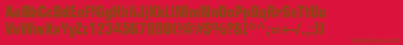 Fonte PalindromeCondensedSsiBoldCondensed – fontes marrons em um fundo vermelho