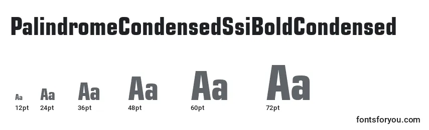 PalindromeCondensedSsiBoldCondensed Font Sizes
