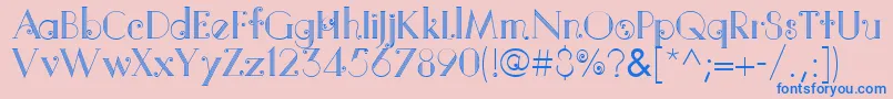 QuitoColonialLtMedium Font – Blue Fonts on Pink Background