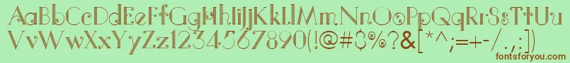 QuitoColonialLtMedium Font – Brown Fonts on Green Background