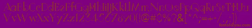 QuitoColonialLtMedium Font – Brown Fonts on Purple Background