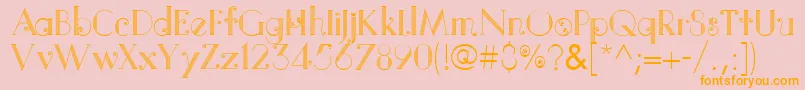 QuitoColonialLtMedium Font – Orange Fonts on Pink Background