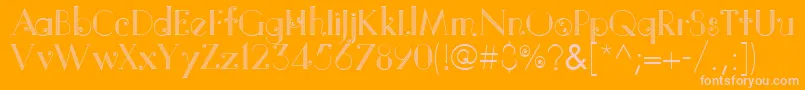 QuitoColonialLtMedium Font – Pink Fonts on Orange Background