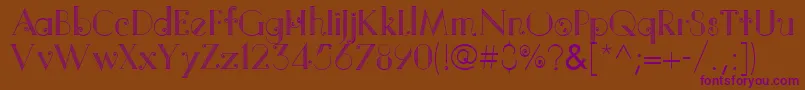 QuitoColonialLtMedium Font – Purple Fonts on Brown Background