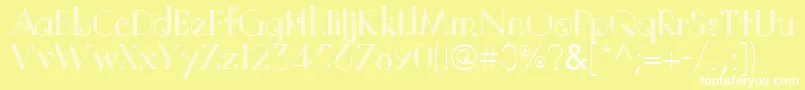 Police QuitoColonialLtMedium – polices blanches sur fond jaune