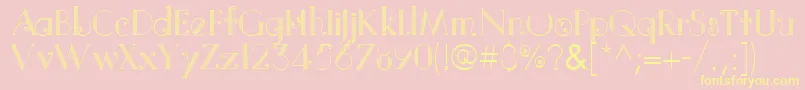QuitoColonialLtMedium Font – Yellow Fonts on Pink Background