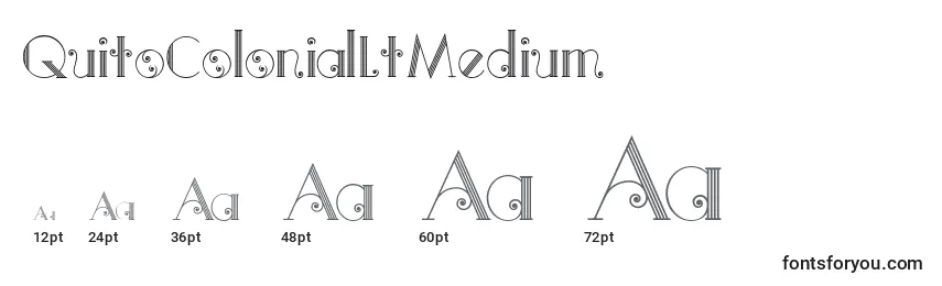 Размеры шрифта QuitoColonialLtMedium