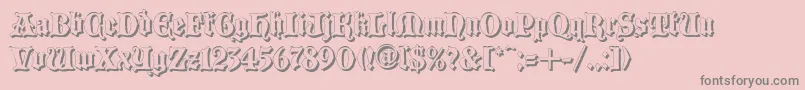 Blackwoodcastleshadow Font – Gray Fonts on Pink Background