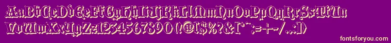 Blackwoodcastleshadow Font – Yellow Fonts on Purple Background