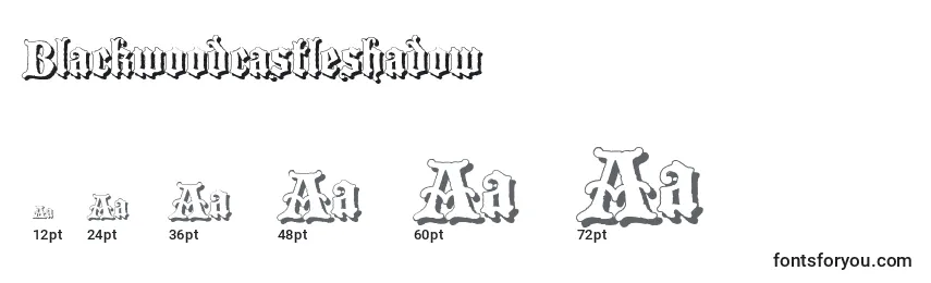 Größen der Schriftart Blackwoodcastleshadow