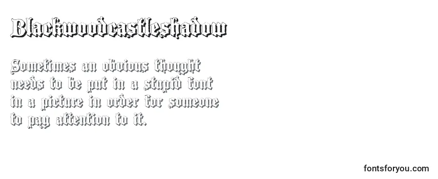 Schriftart Blackwoodcastleshadow