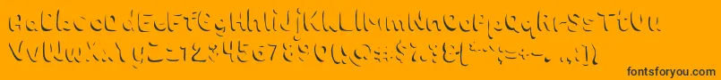 Chokoshadow-Schriftart – Schwarze Schriften auf orangefarbenem Hintergrund