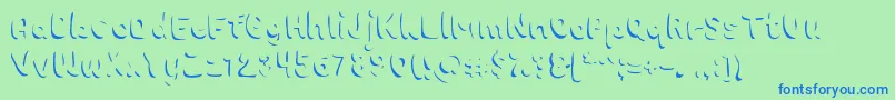 Chokoshadow Font – Blue Fonts on Green Background