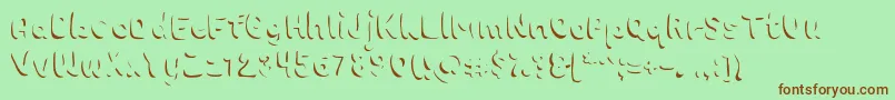 Chokoshadow Font – Brown Fonts on Green Background