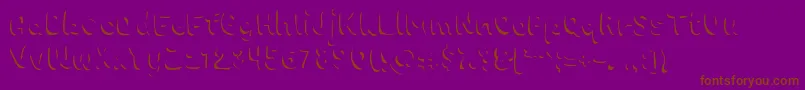 Chokoshadow-Schriftart – Braune Schriften auf violettem Hintergrund