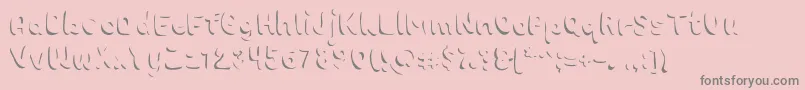 Chokoshadow Font – Gray Fonts on Pink Background