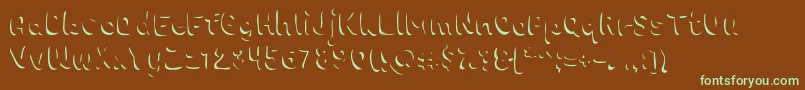 Chokoshadow Font – Green Fonts on Brown Background