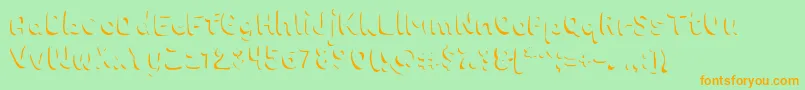 Chokoshadow Font – Orange Fonts on Green Background