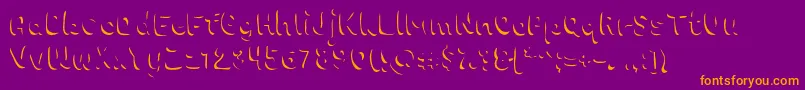 Chokoshadow Font – Orange Fonts on Purple Background