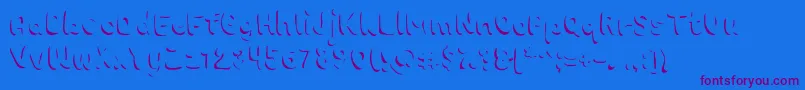 Chokoshadow-Schriftart – Violette Schriften auf blauem Hintergrund