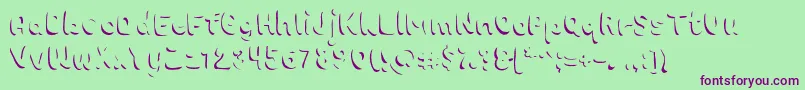Chokoshadow Font – Purple Fonts on Green Background