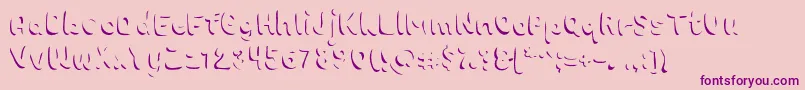 Chokoshadow-Schriftart – Violette Schriften auf rosa Hintergrund