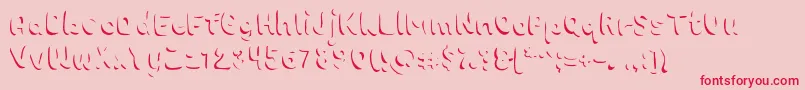 Chokoshadow-Schriftart – Rote Schriften auf rosa Hintergrund