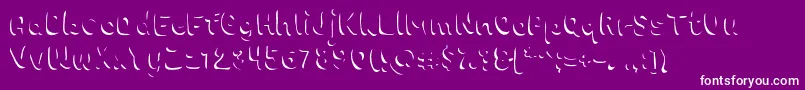 Chokoshadow-Schriftart – Weiße Schriften auf violettem Hintergrund